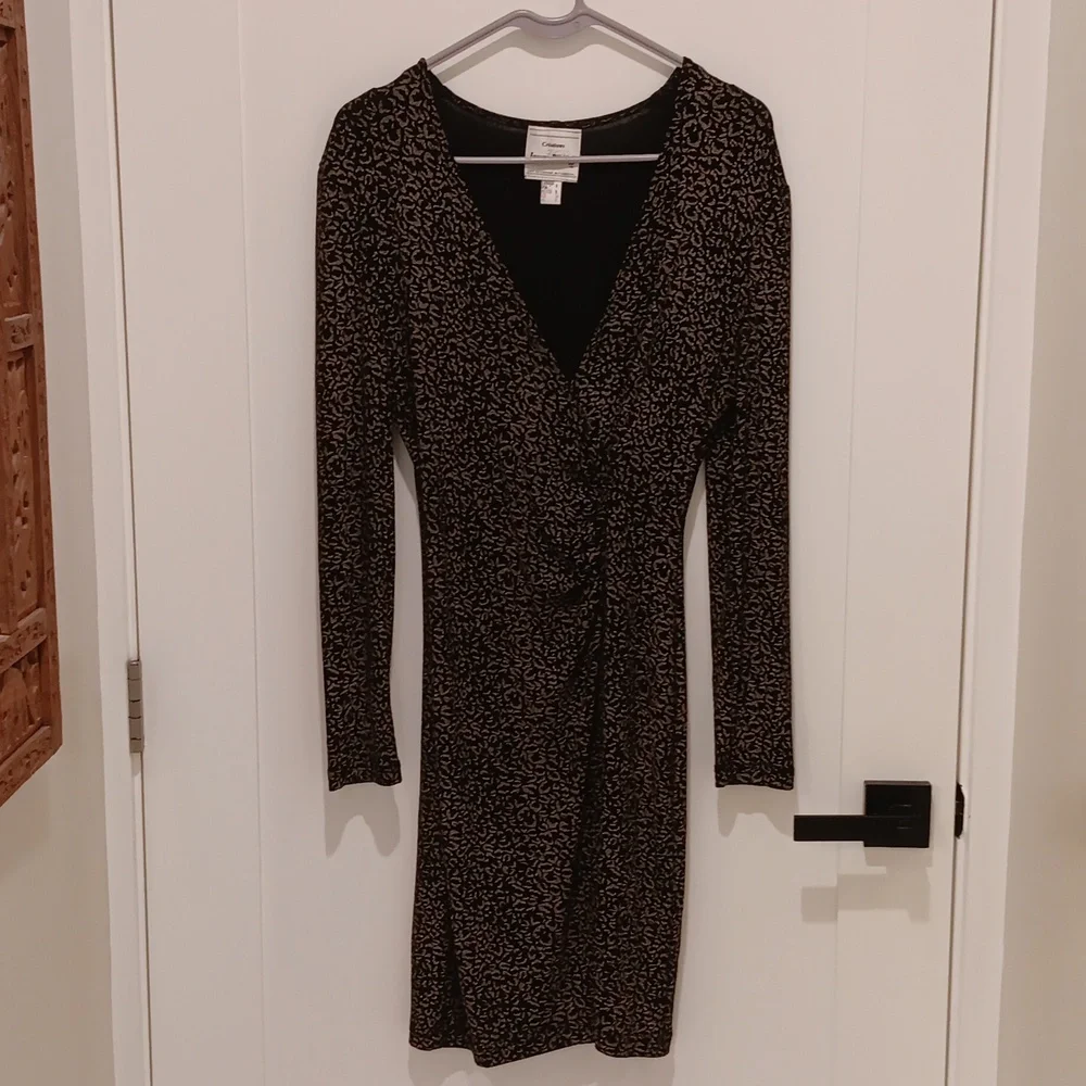 joseph ribkoff black and gold dress Joseph Ribkoff Draped Sleeves Shift Dress Style 231203 Black
